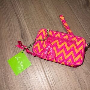 Vera Bradley Chevron Pink Orange Clutch